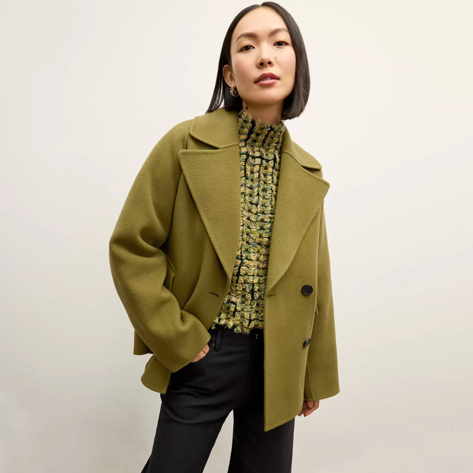 Jackets | M.M.LaFleur The Calista Coat - Double-Face Wool Pistachio